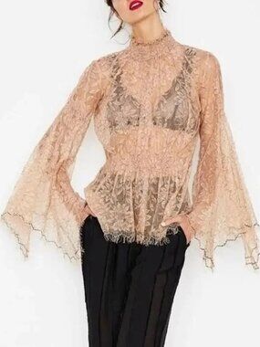 Alice McCall "Love Myself" floral lace blouse - Medium